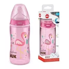 Mamadeira Nuk My First Bico Air System Advanced 6+ M 300 Ml Cor Rosa Flamingo