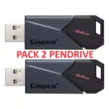 Pack 2 Pendrive Kingston 64gb Usb Laptop Pc Musica * Oferta