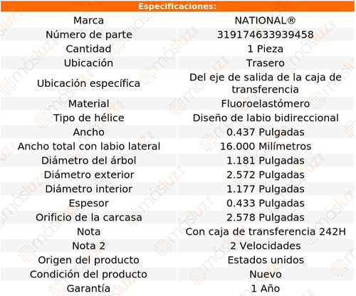 1- Retn Eje Salida Caja Transferencia Tras H1 06 National Foto 3