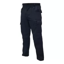 Pantalon De Trabajo Cargo Gabardina Azul