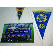 Banderin Boca Juniors Antiguo Y Uno Nuevo Mas Banner 2003