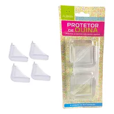 Protetor De Quina Canto Mesa Bebê Silicone Segurança 4un Cor Transparente