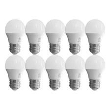 Pack X10 Lampara Gota Led 6w E27 Calida 2700k Glowlux E A Color De La Luz Blanco Cálido