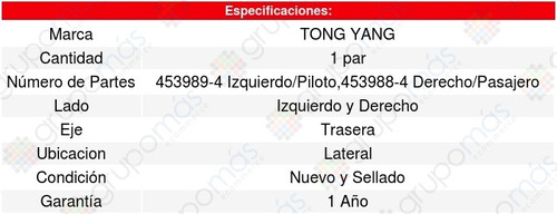 Par Guia Defensa Trasera Nissan Sentra 13/19 Tong Yang Foto 3