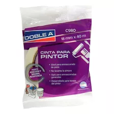 Cinta De Papel Enmascarar Para Pintor 18 Mm Doble A