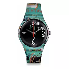 Reloj Swatch Ishtar Gift Arte Jean-michel Basquiat De Cuarzo