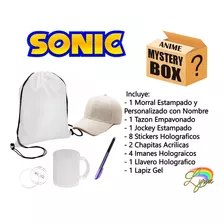 Sonic Mystery Box Tazon Lapiz Jockey Chapita Llaver Dia Niño