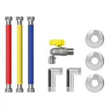 Kit Completo Aço Inox 1/2 Aquecedores A Gás 30cm Censi