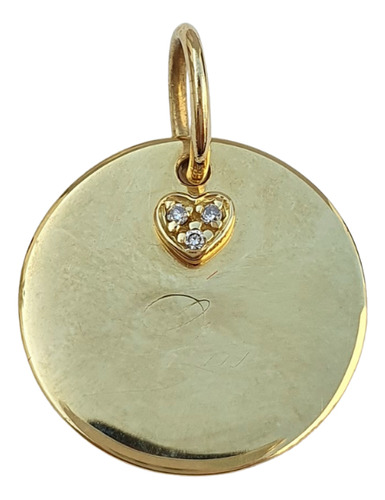 Pingente Hstern My Collection De Ouro 18k 750 E Diamantes Amarelo