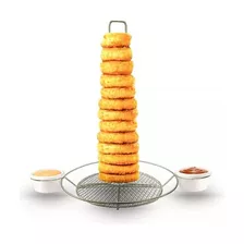 Torre Para Anéis De Cebola C/suporte Para Molhos Em Ramekin 