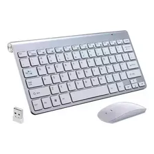 Kit Teclado Mouse Sem Fio Wireless Norma Abnt2 Para Notebook