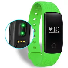 Pulseira Inteligente Smartband Monitor Cardíaco Id107 Verde