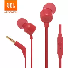 Fone De Ouvido In-ear Jbl Tune 110 Jblt110 X 1 Unidades Red