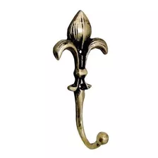 Cabide Para Parede Em Bronze Maciço Flor De Lis (pendurador)