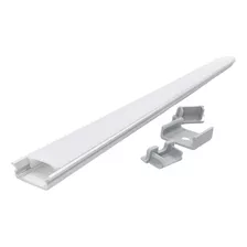 Perfil Aluminio Para Tiras De Led X 0,8 Mts Con Difusor 80cm