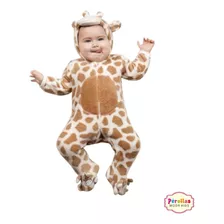 Macacão Infantil Pelúcia Plush Girafa Bebê Tip Top