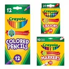 Crayola 3 Pack (crayón, Plumón Y Lápiz De Color)