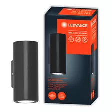 Kit 2 Luminaria Arandela Led Dual Cylinder Preto Ledvance