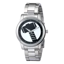 Reloj Hombre Marvel W001781 Cuarzo Pulso Plateado En Acero