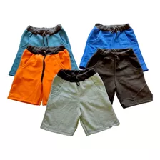 Kit 7 Shorts Moletom Masculino Infantil Menino Oferta Cores