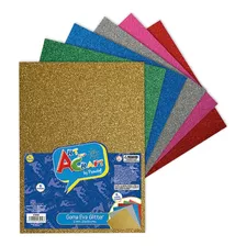 Set Goma Eva 20x30 Glitter Adhesiva