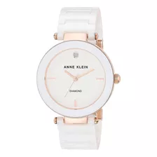 Reloj De Pulsera De Ceramica Blanca Con Detalles De Diama...