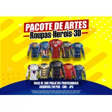 Super Pack Camisas Super Herois - Corel Draw - Psd - Vetores