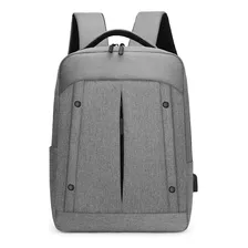 Mochila Masculina Para Notebook Acabamento Fino Executiva Cor Cinza