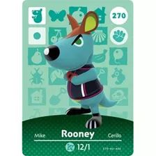 Rooney - Tarjeta De Amiibo De Nintendo Animal Crossing Happy
