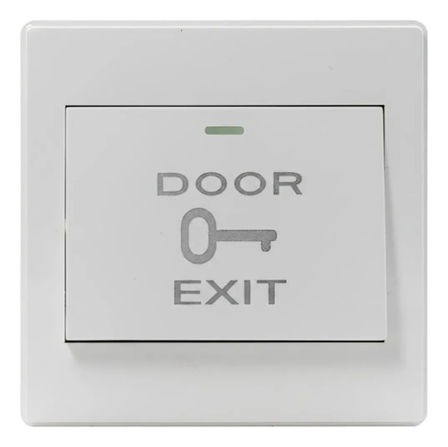 Boton Salida Control Acceso Pulsador Tecla Mecanico Prosoft Color Blanco