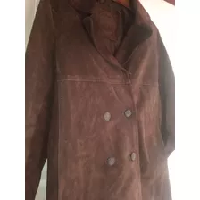 Saco De Cuero Gamuzado,marca Extra Larga, Blazer