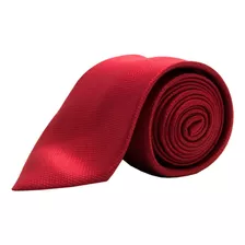Corbata Hombre Aldo Conti Lexus Liso Con Textura + 6 Colores Color Rojo