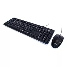 Kit Teclado Y Mouse Alambrico Ergonomico Usb Pc Multimedia Vorago Plug And Play Español