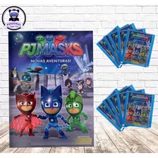 Álbum De Figurinhas Ilustrado Pj Mask + 10 Envelopes