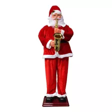 Papai Noel Animado Dança Toca Sax 1,80m Vermelho