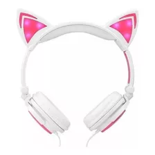 Headset Fone De Ouvido Gato Gatinho Luz Led Gamer Infantil