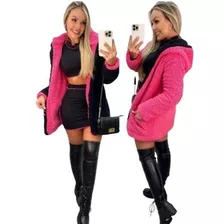 Sobretudo Feminino Inverno Teddy Dupla Face + Frete Grátis 