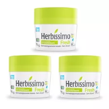 Kit 3 Desodorante Creme Herbissimo Fresh 55g