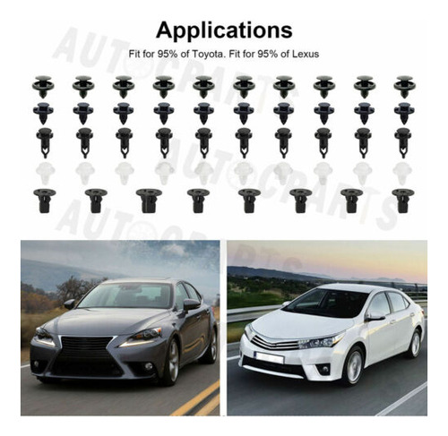 100pcs For Lexus Ct200h Es300h Push Rivets Bumper Wheel  Rrx Foto 2