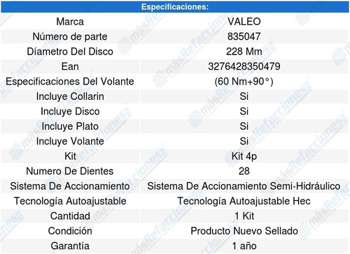 Kit Clutch Volkswagen Bora (jetta) L5 2.5l 05/10 Valeo Foto 3