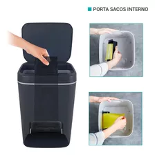 Casa Attract Lixeira Eletrônica Inteligente Automática Com Sensor 16l Cor Cinza