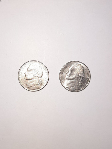 2 Monedas De 5 Centavos De Dólar