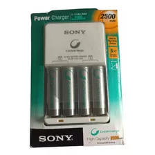 Carregador Pilha Recarregável Sony C/ 4 Pilhas 2500 Mah Sony