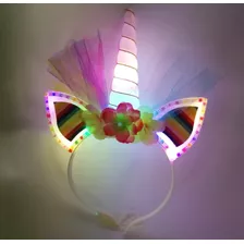 Cintillo Unicornio Con Luces Led Cintillo Damas Niñas 