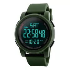 Reloj Digital Deportivo Dual Cronometro Sumergible Sk Color Del Bisel Verde