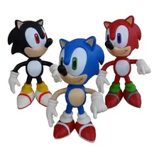 3 Bonecos Sonic Collection Tails Super Sonic Knuckles Shadow