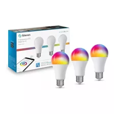 3 Focos Led Wi-fi Multicolor, Rgb De 10 W | Shome-120/3