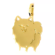 Corrente 45cm E Pingente Cachorro Spitz Alemão Lulu Ouro18k