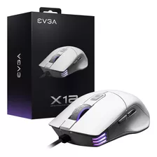 Ratón Juegos Evga X12, 8k, Con Cable, Blanco, Sensor Dual, 5