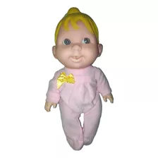 Boneca Bebê Loira Roupinha Rosa
